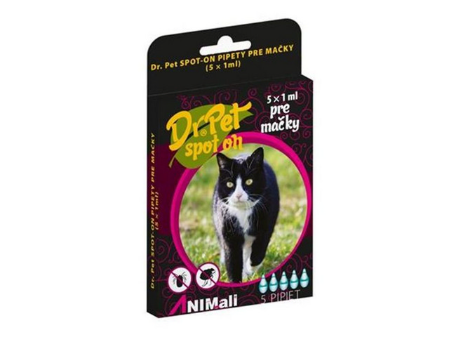 Dr.Pet spot-on pipety pre mačky 5 x 1 ml